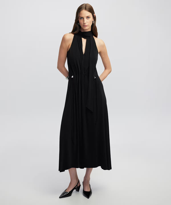 Ipekyol Adjustable Waist Dress With Scarf Black