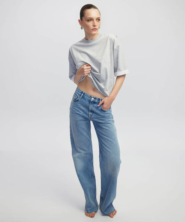 Ipekyol Color Block Relaxed Fit T-Shirt Grey