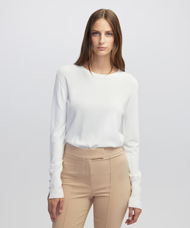 Ipekyol Contrast Button-Down Knitwear Ecru