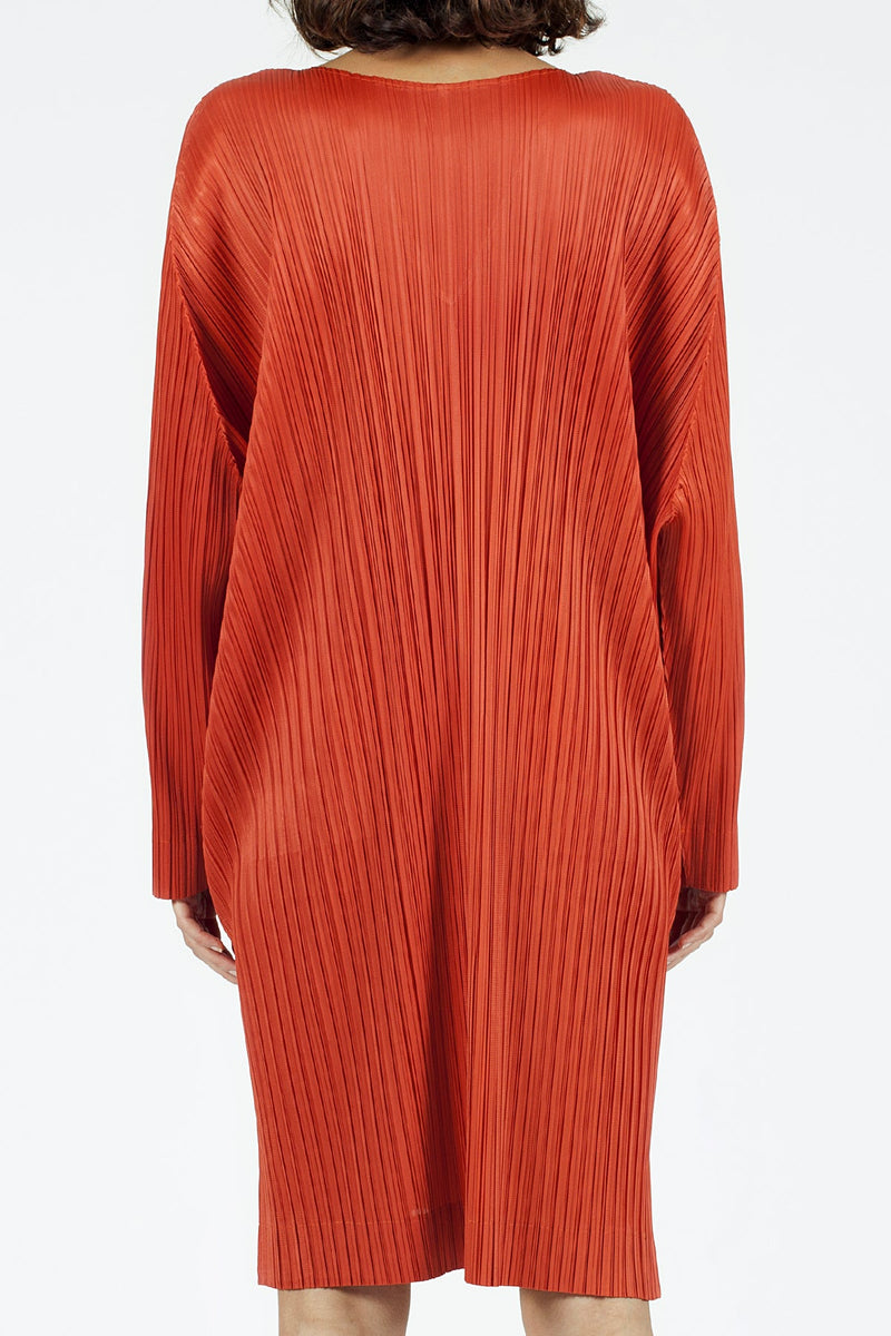 Nu Long Sleeve Pleated Wide Midi Dress Mango