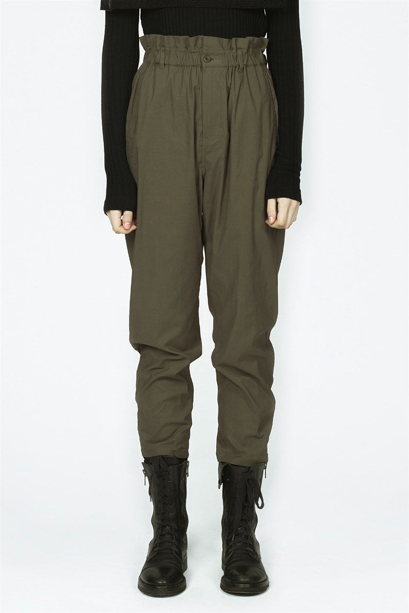 Nu Military Elastic High Waist Trouser 610 Khaki