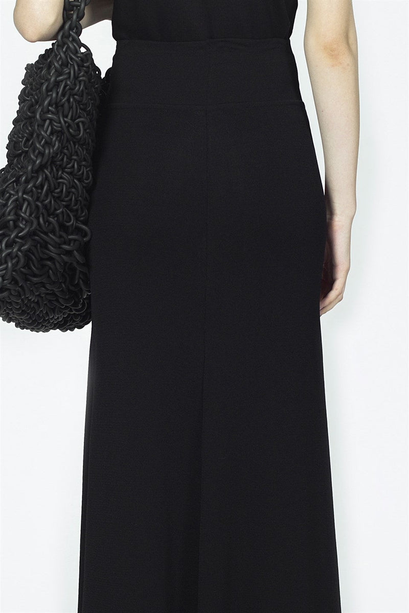 Nu Knit High Waist Slim Fit Skirt Black