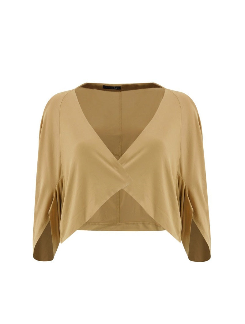 Nu Long Sleeve Open-Front Outerwear Beige