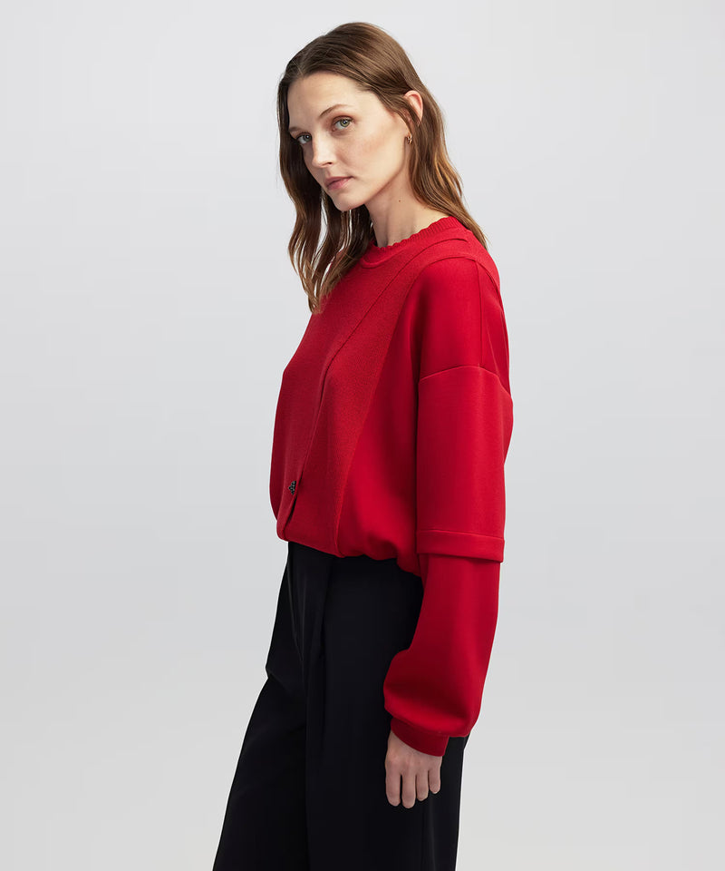 Ipekyol Buttoned Sweatshirt Red