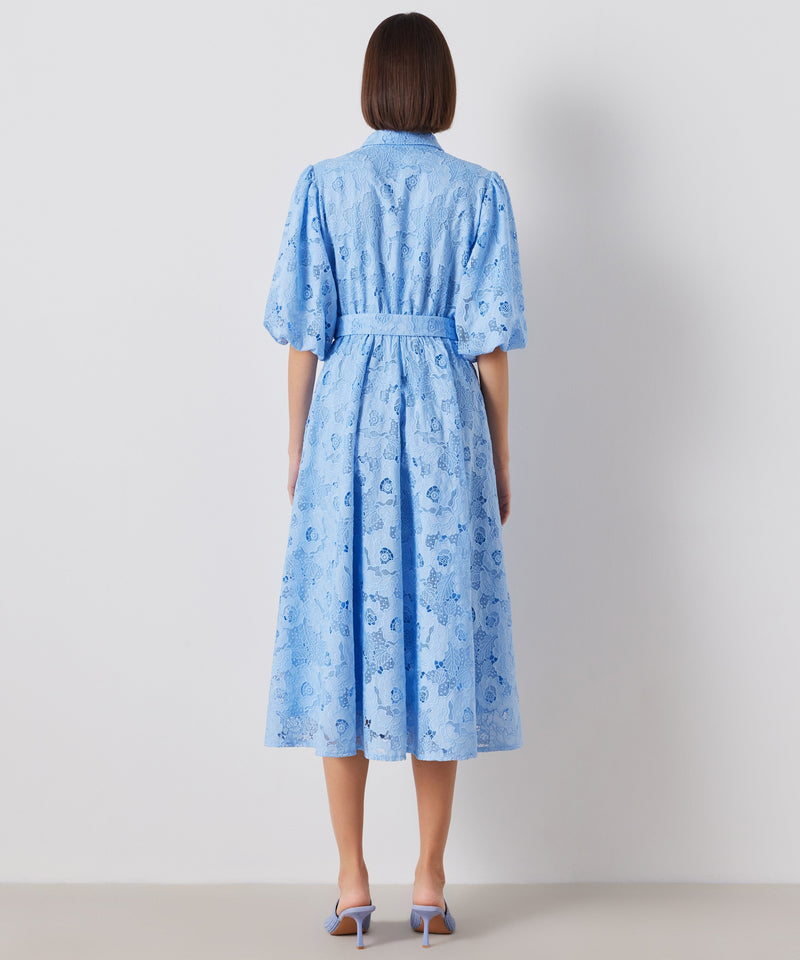 Ipekyol Allover Embroidered Shirt Dress Light Blue