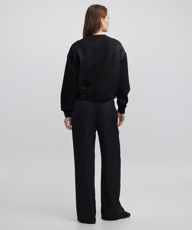 Ipekyol Contrast Textured Sweatshirt Black