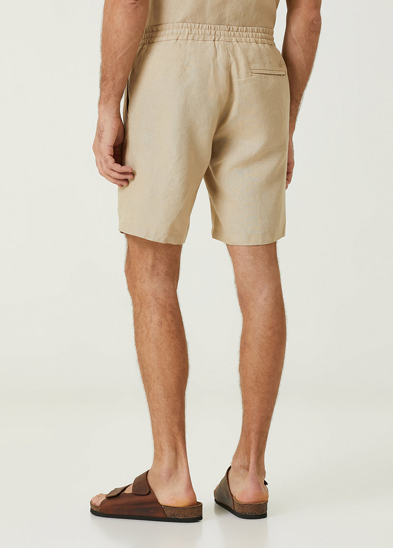 Beymen Club Men Waist Cord Linen Shorts Beige