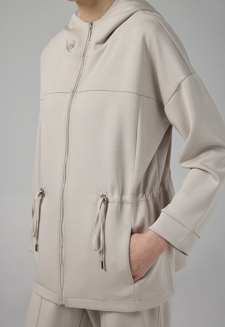 Choice Solid Relaxed Fit Drop Shoulder Jacket Grey