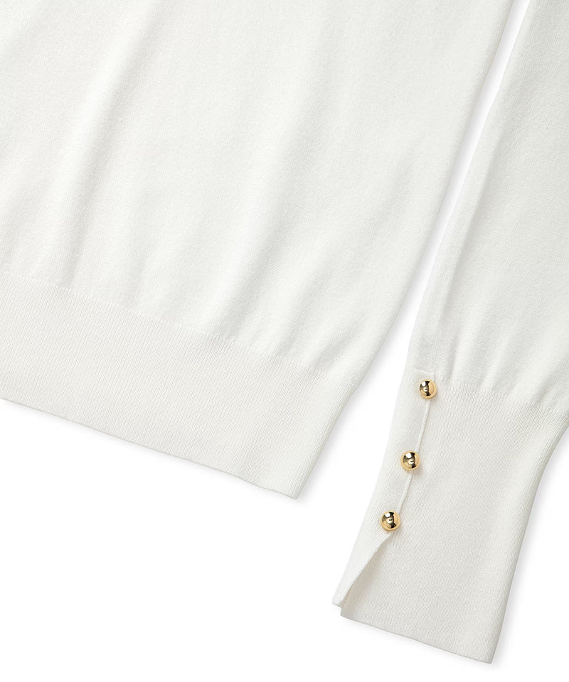 Ipekyol Contrast Button-Down Knitwear Ecru