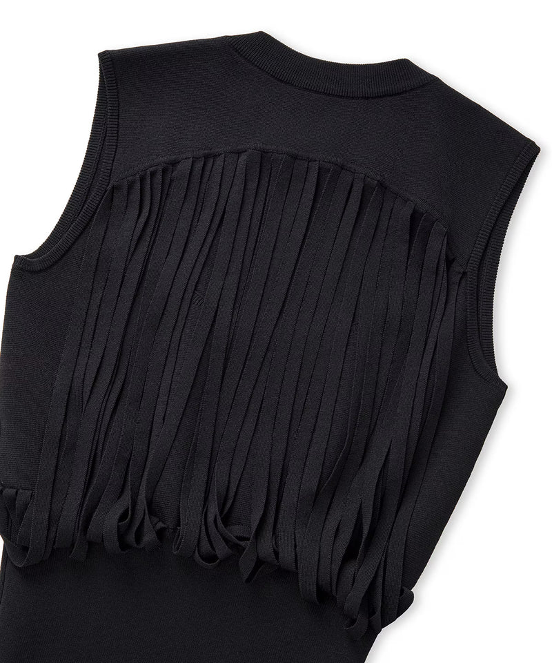 Ipekyol Draped Strip Knit Top Black