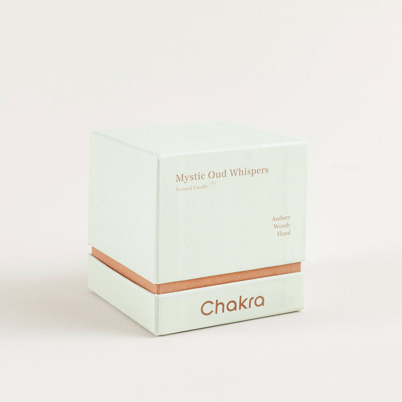 Chakra Scented Candle 200 G - Mystic Oud Whispers Oud