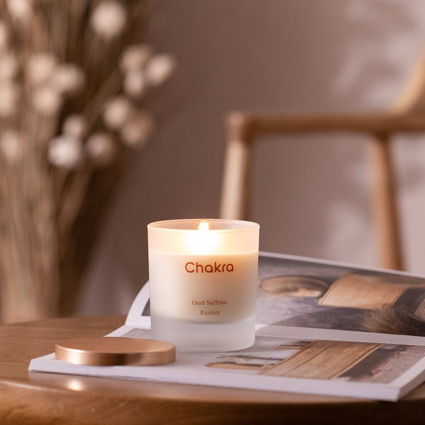 Chakra Scented Candle 200 G - Oud Saffron Fusion Oud