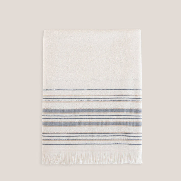 Chakra Derin Towel 100X150Cm Marine Blue/White