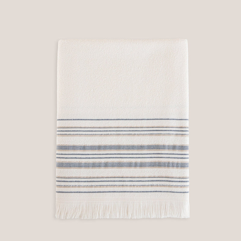 Chakra Derin Towel 100X150Cm Marine Blue/White
