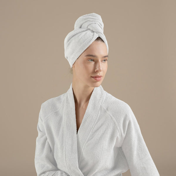 Chakra Solid Hair Bonnet  White
