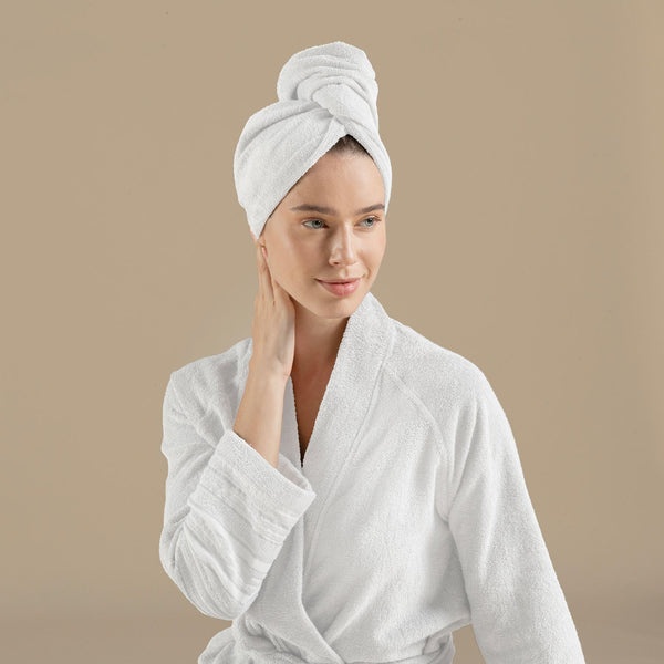 Chakra Solid Hair Bonnet  White