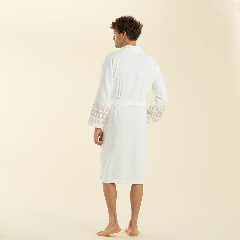 Chakra Derin Bamboo Unisex Bathrobe Beige