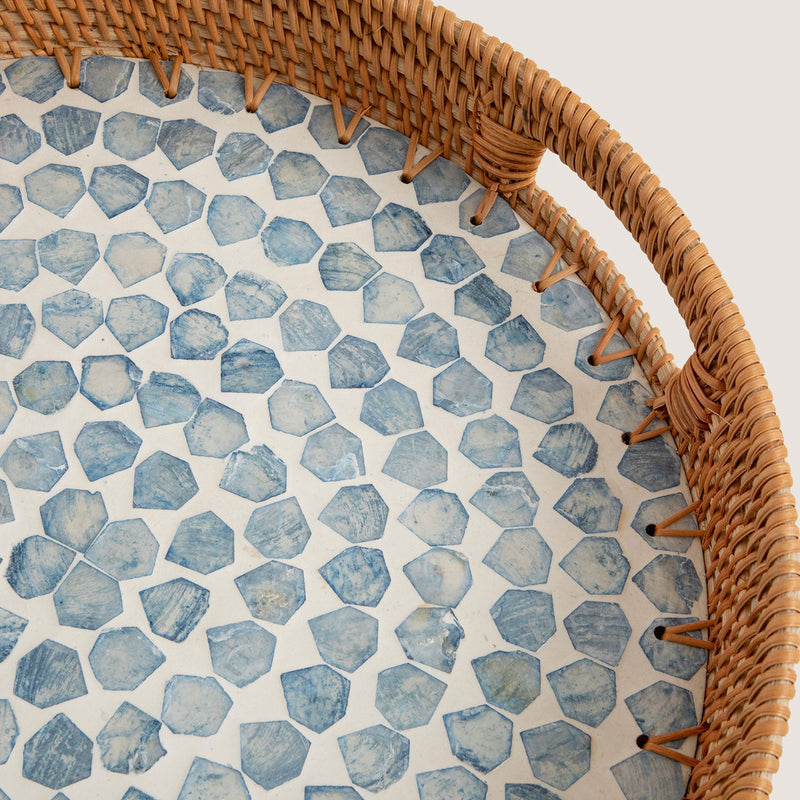 Chakra Hanoi Decorative Tray 37 Cm White