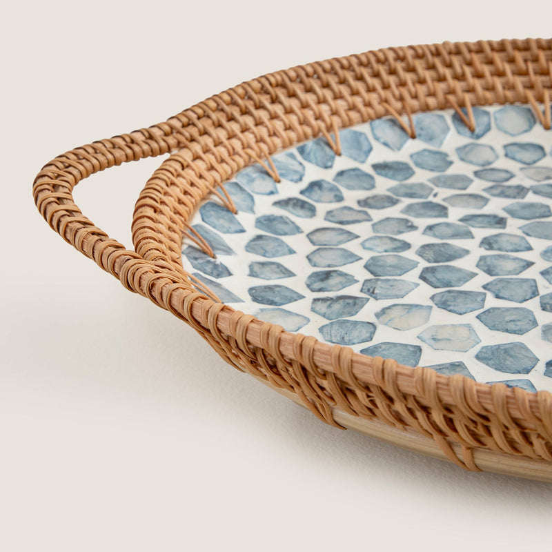 Chakra Hanoi Capiz Decorative Bowl 40 Cm White