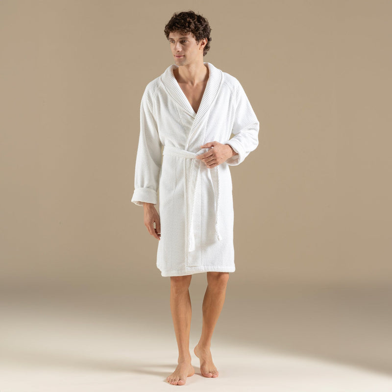 Chakra Eva Cotton Unisex Bathrobe White