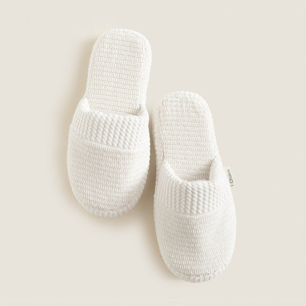Chakra Eva Cotton Unisex Slippers White