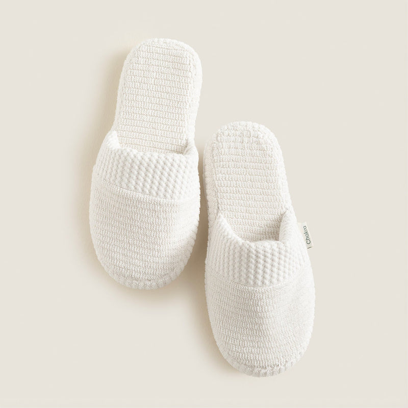 Chakra Eva Cotton Unisex Slippers White