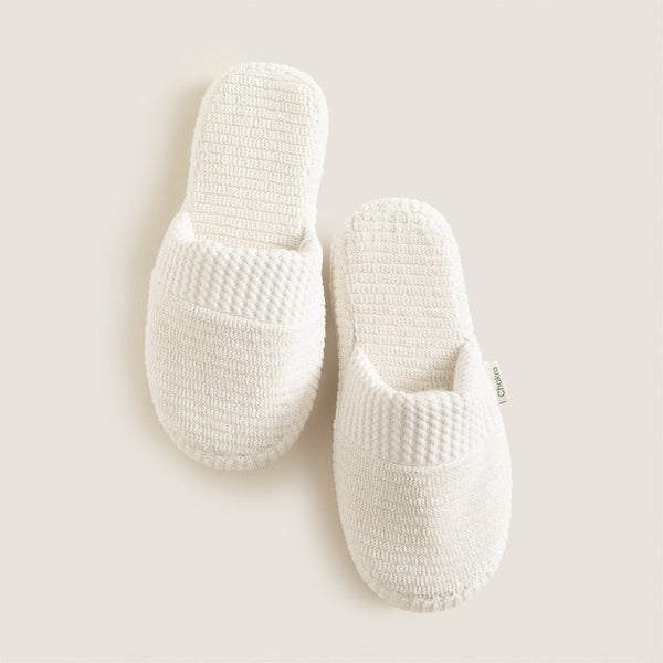 Chakra Eva Cotton Unisex Slippers Ecru