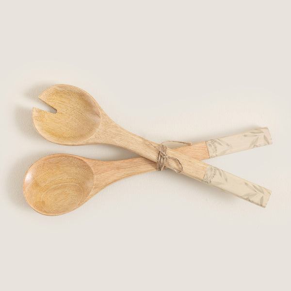Chakra Lorenza Salad Serving Set Beige