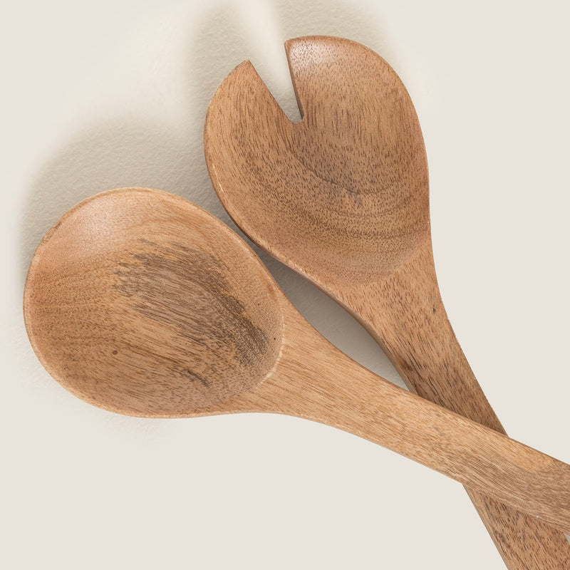 Chakra Simple Nature Salad Serving Set Natural