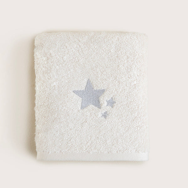 Chakra Littlestar Star Bath Towel Ecru