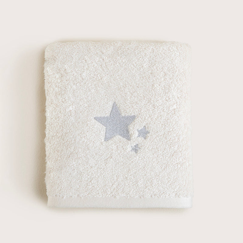 Chakra Littlestar Star Bath Towel Ecru