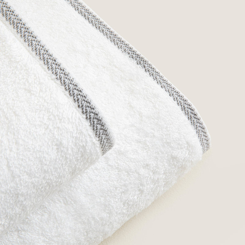 Chakra Herringbone Towel 85X150 Cm White