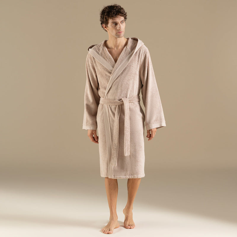 Chakra Lydia Unisex Bathrobe Light Somon
