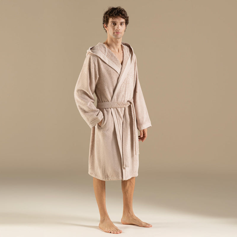 Chakra Lydia Unisex Bathrobe Light Somon