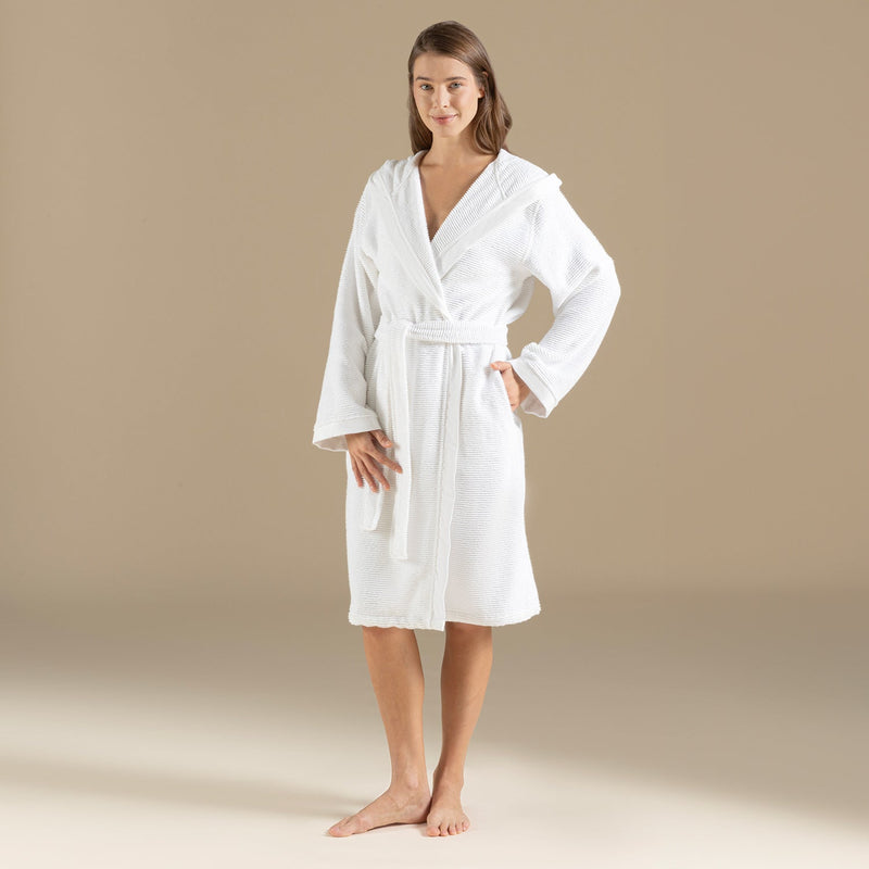 Chakra Lydia Unisex Bathrobe White