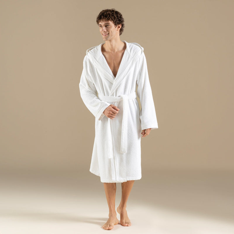 Chakra Lydia Unisex Bathrobe White