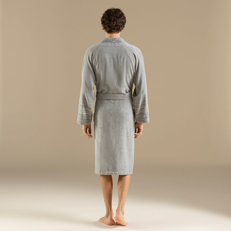 Chakra Derin Unisex Bathrobe Light Grey