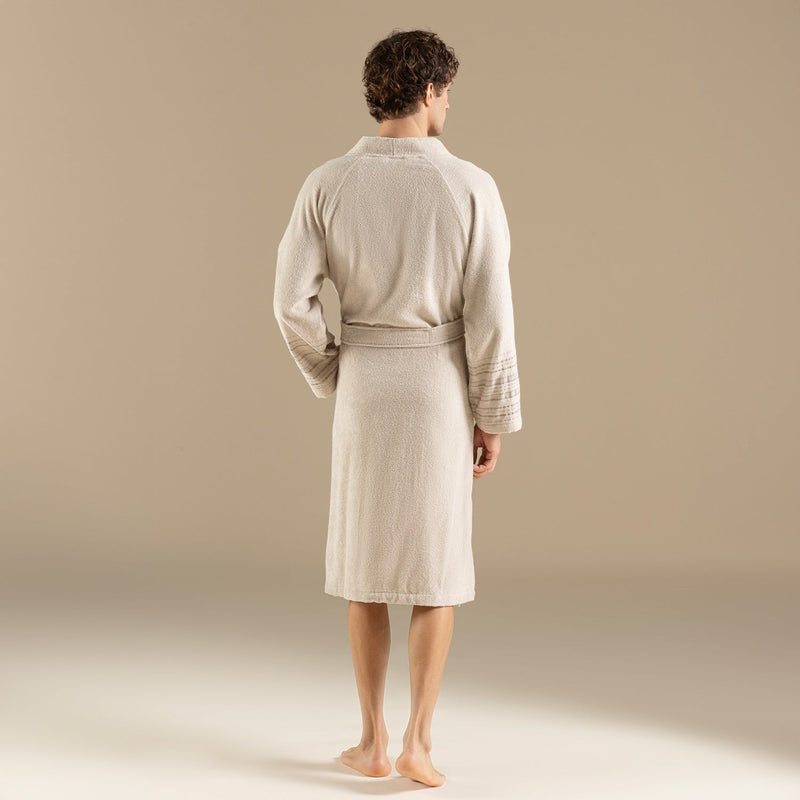 Chakra Derin Unisex Bathrobe Beige