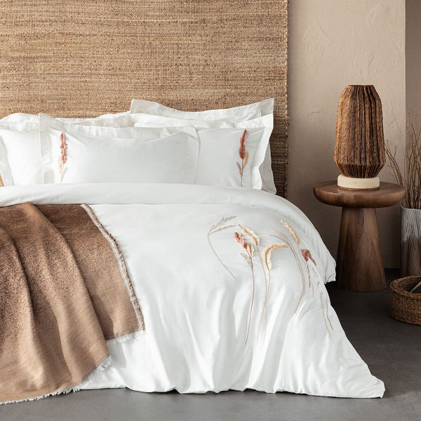 Chakra Silvi Bedding Set Kng Ecru