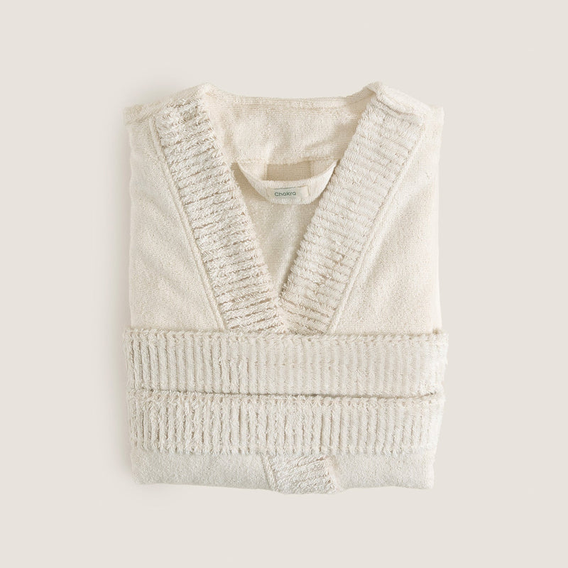 Chakra Soire Unisex Bathrobe Natural