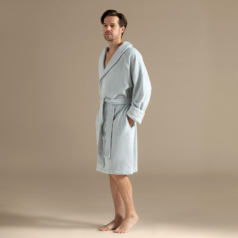 Chakra Eva Cotton Unisex Bathrobe Blue