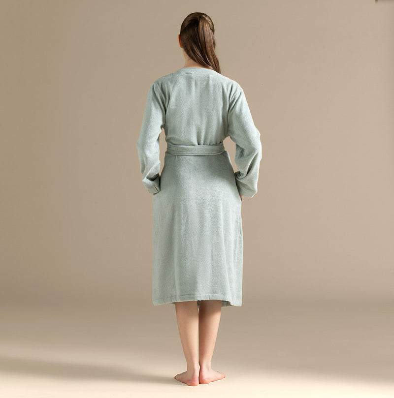 Chakra Floss Unisex Bathrobe  Light Green