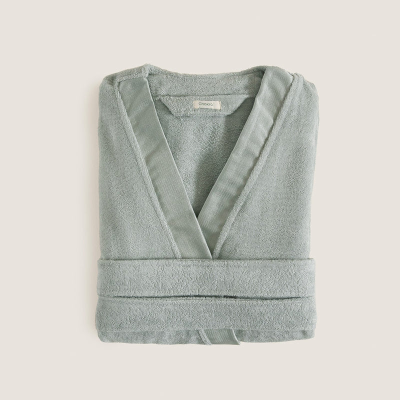 Chakra Floss Unisex Bathrobe  Light Green