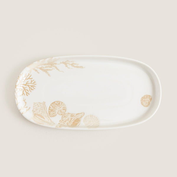 Chakra Mely Oval Serving Plate 25 Cm Transparent