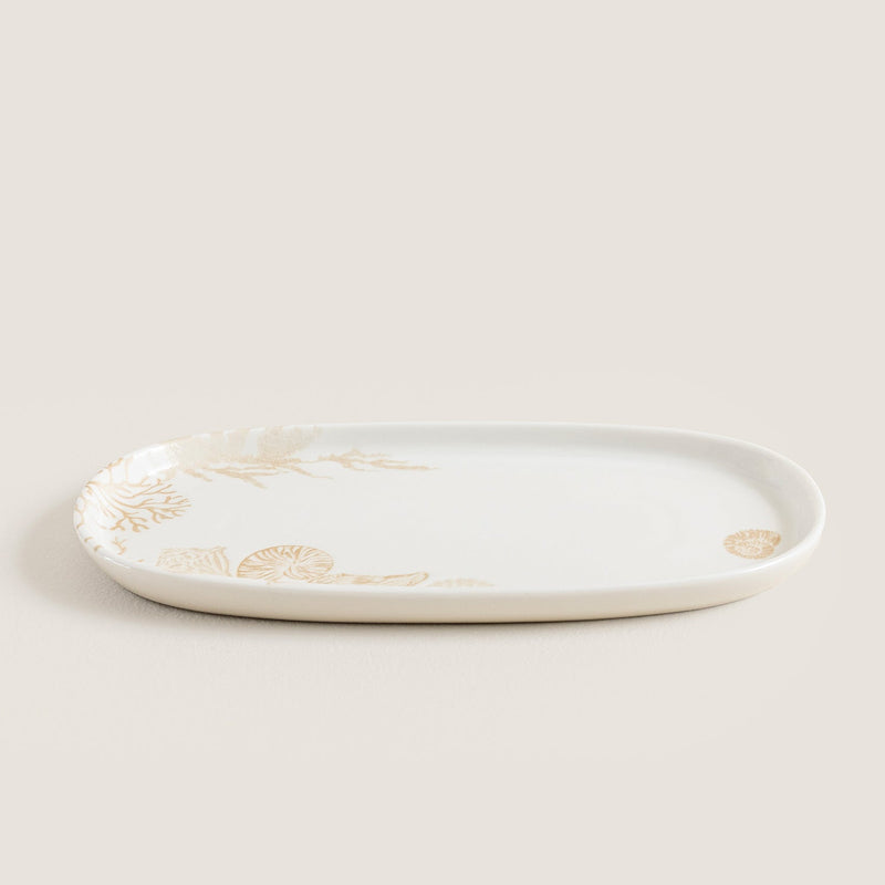 Chakra Mely Oval Serving Plate 25 Cm Transparent