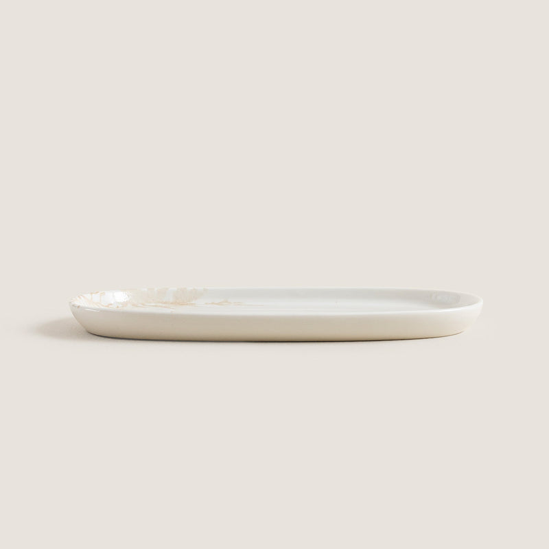 Chakra Mely Oval Serving Plate 25 Cm Transparent
