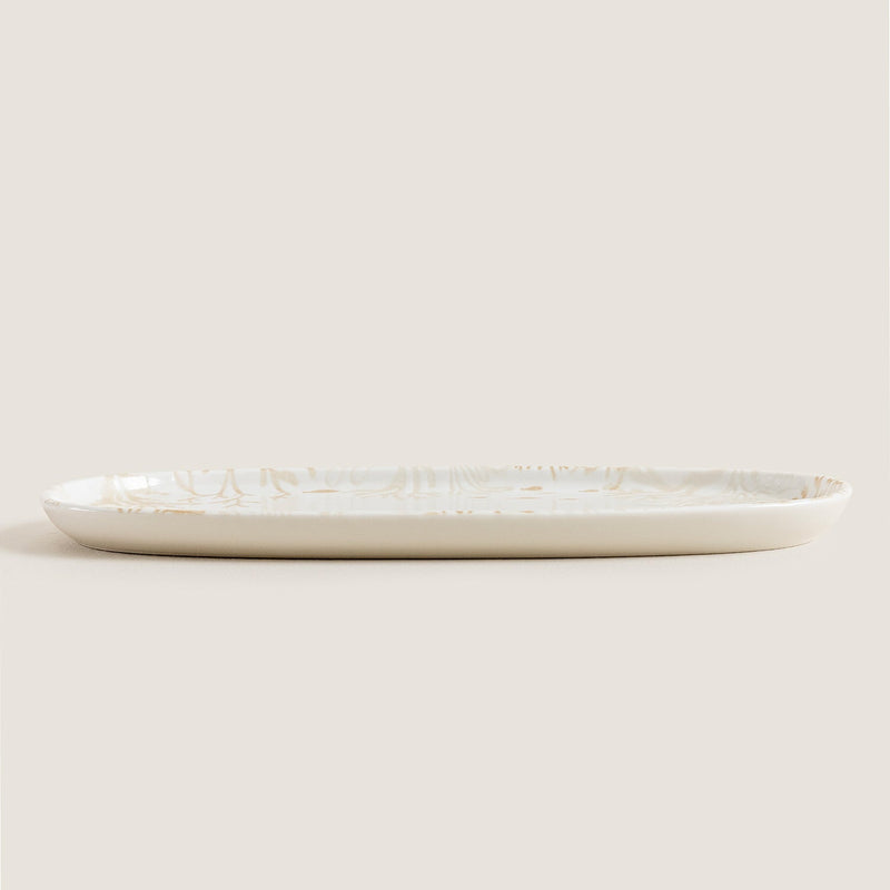 Chakra Mely Oval Serving Plate 30 Cm Transparent