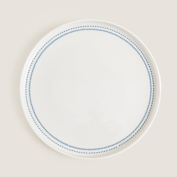 Chakra Pelion Serving Plate 26Cm Blue - White
