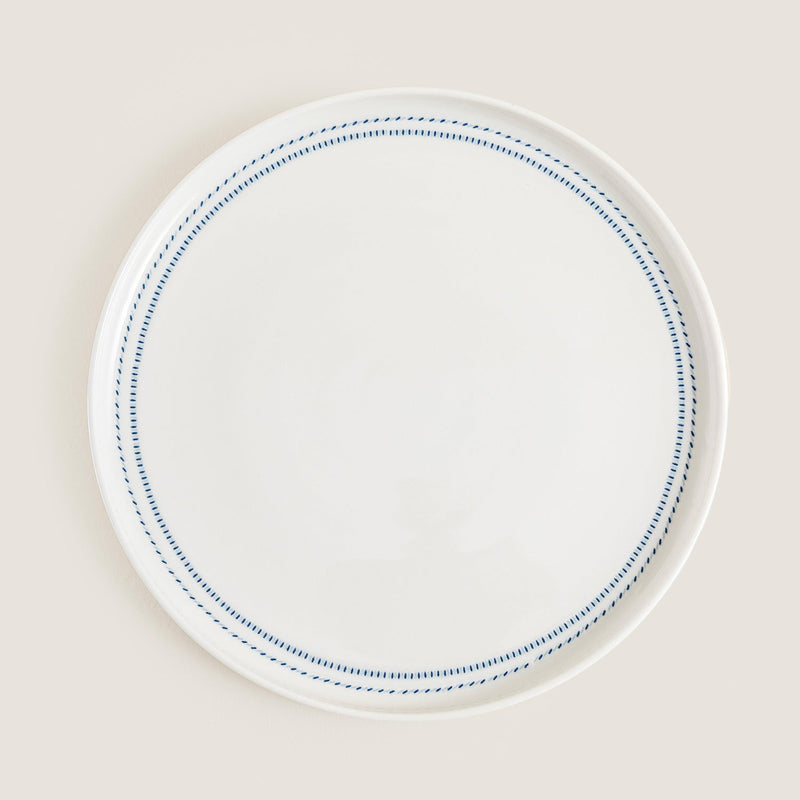 Chakra Pelion Serving Plate 26Cm Blue - White