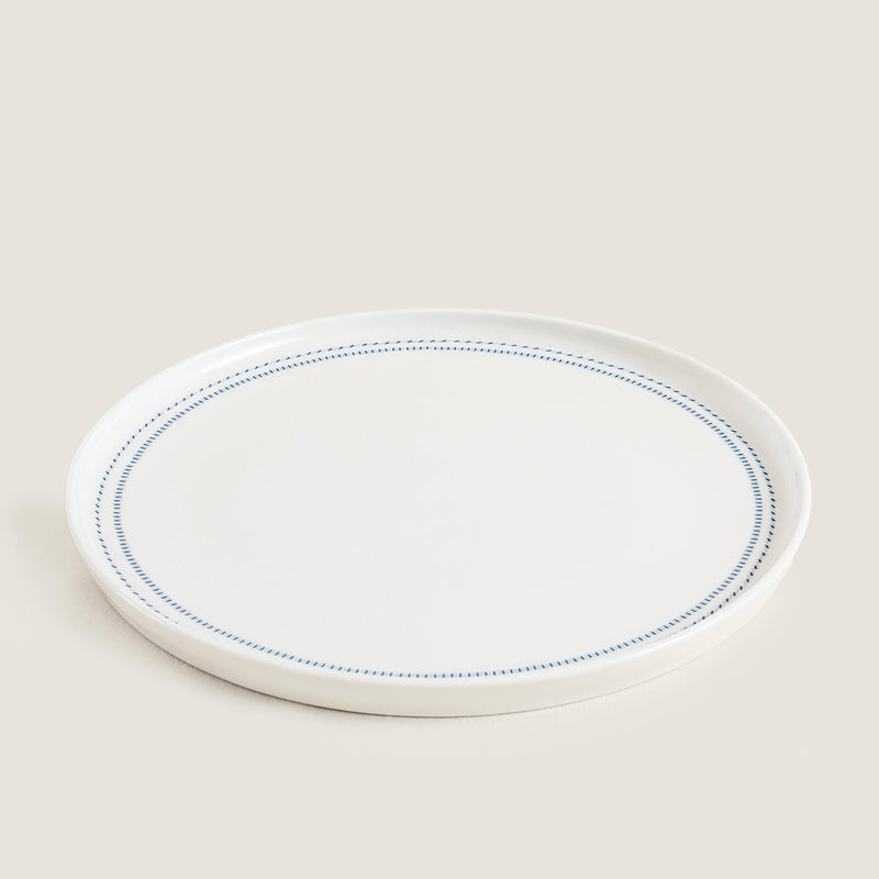 Chakra Pelion Serving Plate 26Cm Blue - White